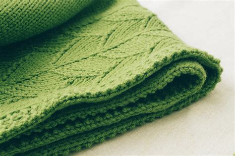 Sweet Leaf Baby Blanket Knitting Pattern Quince And Co