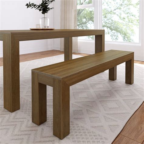 Modern Solid Wood Dining Bench, 60" – Plank+Beam