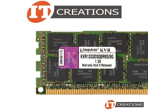 KVR1333D3Q8R9S-8G KINGSTON 8GB PC3-8500R DDR3-1066 REGISTERED ECC CL7 ...
