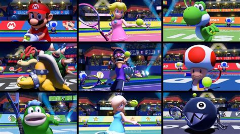 Mario Tennis Aces Demo All Characters And All Special Shots Youtube