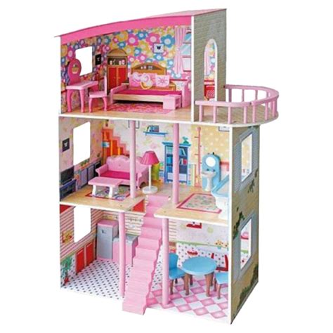 Buy Wooden Contemporary Style Girls Doll House Online For Kids