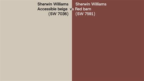 Sherwin Williams Accessible Beige Vs Red Barn Side By Side Comparison