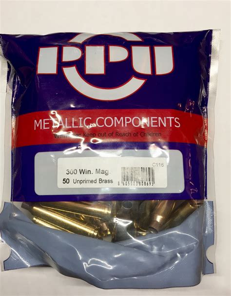 300 Win Mag Unprimed Brass By Ppu 50 Pcs Intersurplus