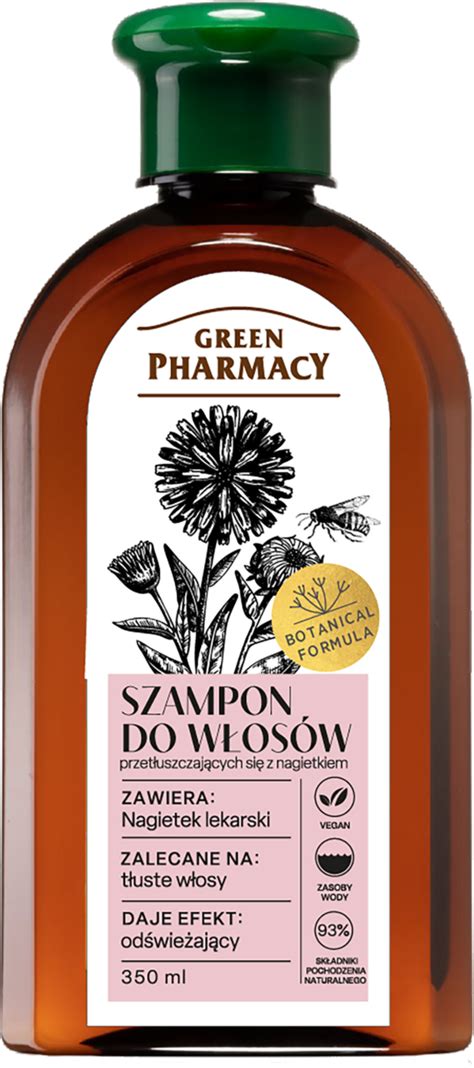 GREEN PHARMACY szampon do włosów przetłuszczających się z nagietkiem