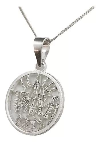 Dije Tetragramaton Plata Pentagrama Cadena Plata Env O Gratis