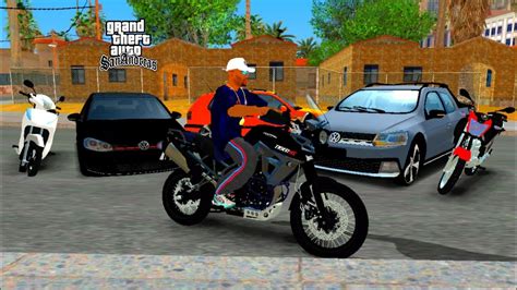 Meu Gta San Andreas Motovlog V Motos Br Carros Casa Br Favelas