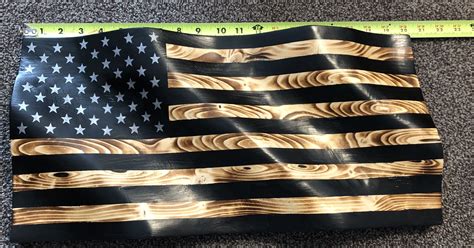 Thin Red Line American Rustic Flag Thin Red Line Wooden Flag Etsy Artofit