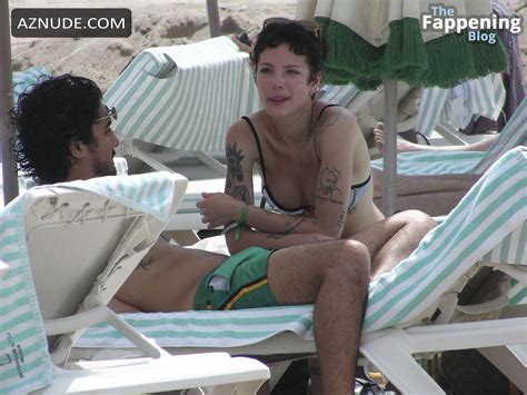 Halsey Flaunts Her Sexy Tattoos In A Bikini On Spanish Beach Aznude