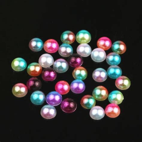 4000pcs Mix Color 4mm Flatback Half Round Pearl Craft ABS Imitation