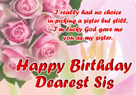 Unique Happy Birthday Wishes For My Dear Sister Romantic Love Messages Quotes And Wishes