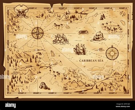 Pirate map hi-res stock photography and images - Alamy