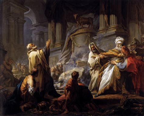 Jeroboam Offering Sacrifice For The Idol By Fragonard Jean Honor