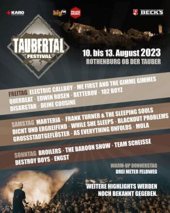 Taubertal Festival 2023 In Rothenburg Ob Der Tauber DE Guide