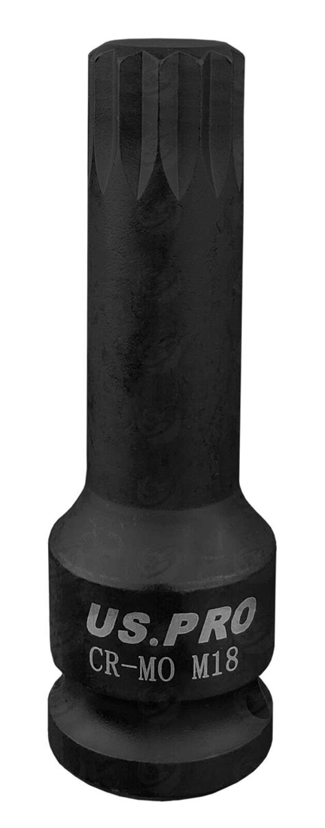 BERGEN M18 IMPACT SPLINE Bit Socket 1/2" 78mm Long Reach VW AUDI HUB ...
