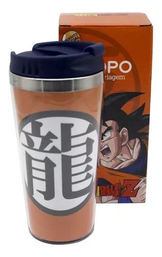 Copo T Rmico Para Viagem Simbolo Goku Ml Cor Laranja Dragon