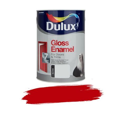 Dulux 5 L Gloss Enamel Red Makro