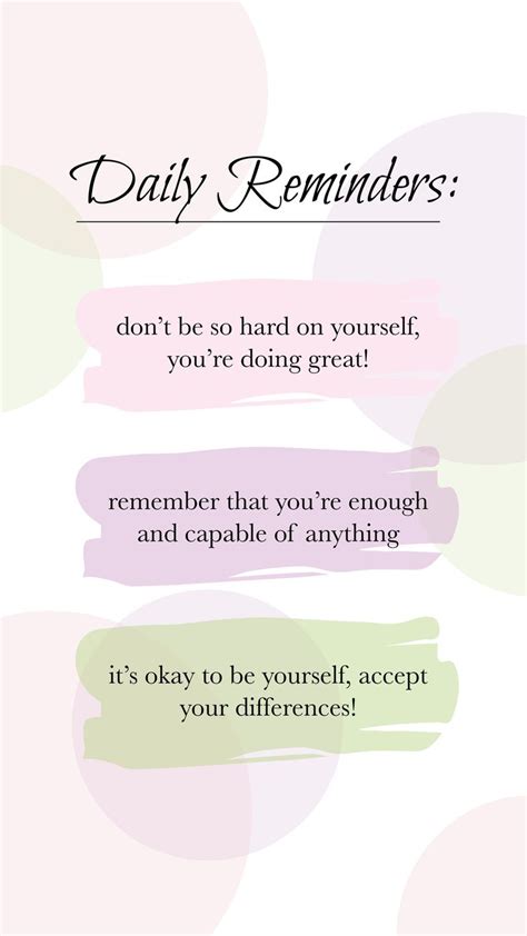 Daily Reminders Reminder Quotes Positive Quotes Wallpaper Dear Self