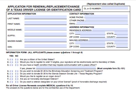 Driver License Change Of Address Texas Graphtop