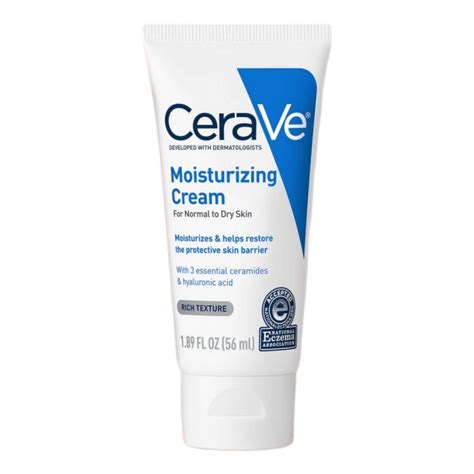 Cerave Moisturizing Cream Travel Size Face And Body Moisturizer For Normal To Dry Skin 56 Ml