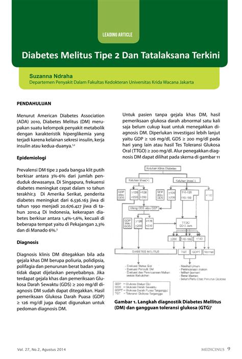 SOLUTION Leading Article Diabetes Mellitus Tipe 2 Dan Tata Laksana