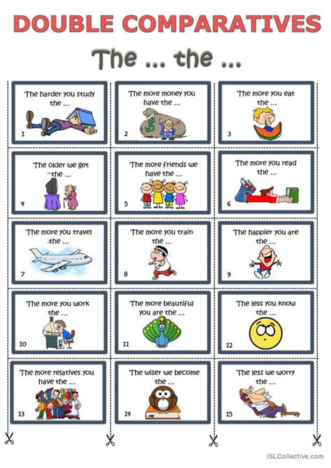 Double Comparatives The The Sp English ESL Worksheets Pdf Doc