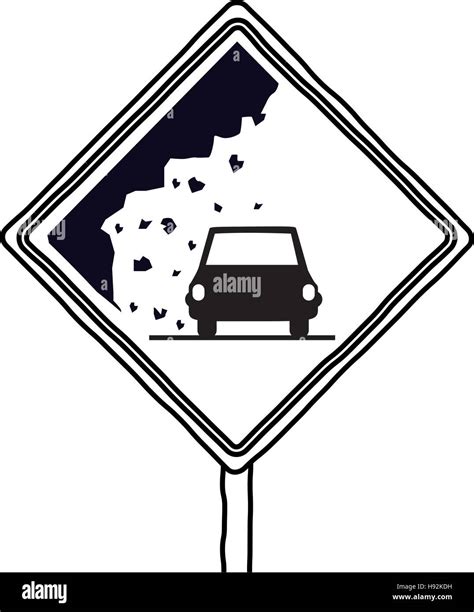 Car Road Sign Icon Street Information Warning And Guide Theme