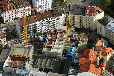 Luftbild M Nchen Baustelle Zum Neubau Einer Mehrfamilienhaus