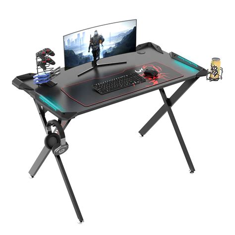 Buy EUREKA ERGONOMIC Gaming Desk with RGB LED Lights, 45 Inch Gamer ...