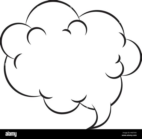 Silueta con Llamada de nube cumulus ilustración vectorial Imagen Vector