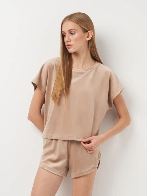 Пижама футболка шорты женская Martelle Lingerie М 313 38 M Бежевая MAR313003P