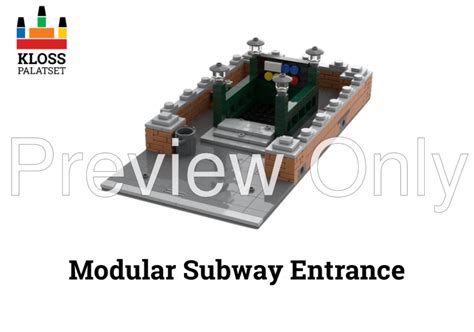 Lego Moc Modular Subway Entrance By Klosspalatset Rebrickable Build With Lego