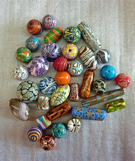 Vorhangperlen Von Marianne Clay Beads Polymer Clay Beads Cold Porcelain