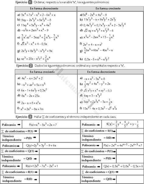 Los Polinomios Especiales Ejercicios Y Problemas Resueltos Pdf