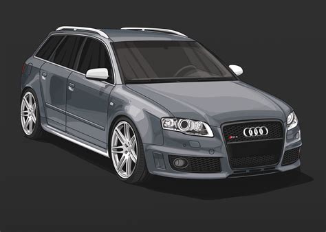 Audi Rs4 B7 Avant Poster Picture Metal Print Paint By