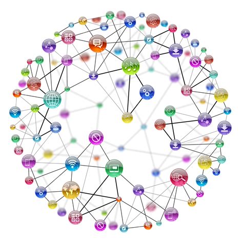 Comunicación Entre Iconos De Programas Comunicaciones Png Dibujos Geométrico Esquema Adjunto