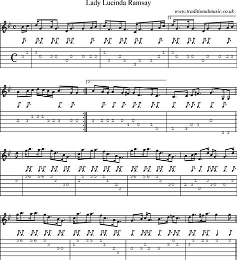 Scottish Tune Sheetmusic Midi Mp3 Guitar Chords Tabs Lady