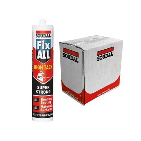 Soudal Fix All High Tack White 290ml Box Of 12 Eroofing