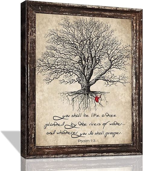 Mountflow Tree Of Life Wall Art Scripture Christian Wall Decor Vintage