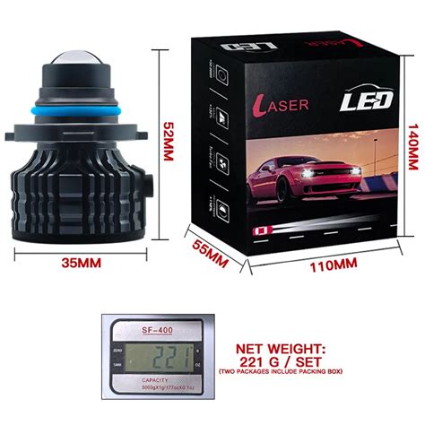 Car Laser Fog Light Two Color Super Bright Laser Led Headlight Lens