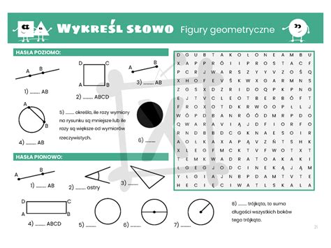 Matematyczna Wykre Lanka Dla Klasy Czwartej Figury Geometryczne