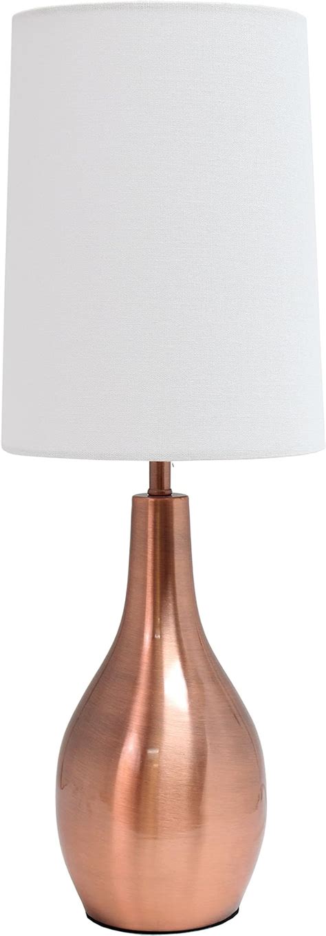 Simple Designs Home Lt Rgd Light Tear Drop Table Lamp Rose Gold