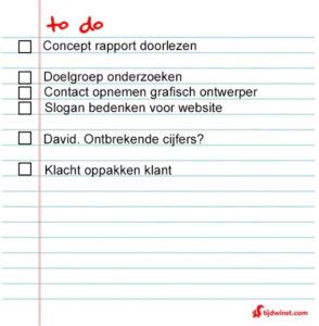 To do lijstje maken: zo maak je er een die werkt! | Tijdwinst.com