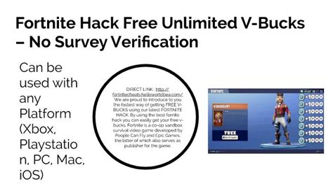 Fortnite Hack Free Unlimited V-Bucks – No Survey Verification ...