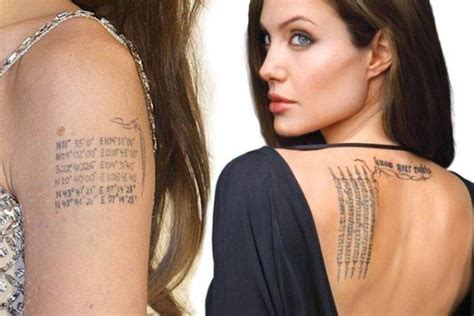 Angelina Jolie’s 15 Tattoos & Their Meanings – Body Art Guru