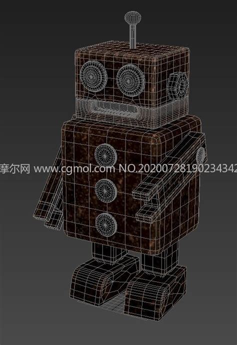 Q版机器人3d模型机械角色模型下载 摩尔网cgmol