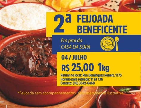 Feijoada em prol da Casa da Sopa será drive thru Folha de Ibitinga