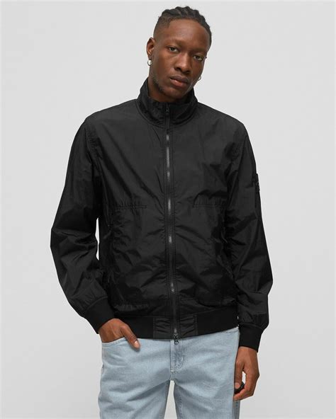 Stone Island Blouson Garment Dyed Crinkle Reps Ny Black Mens