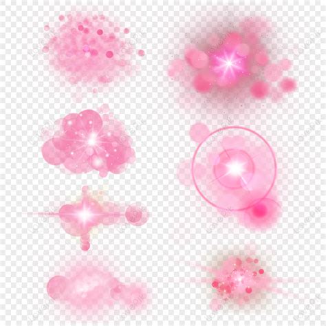 Pink Glowing Bokeh Light Effect Combination Bokeh Lights Aperture PNG