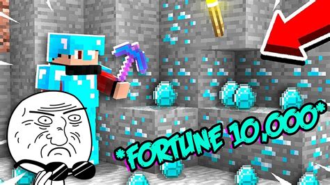 Most Powerful 10,000 FORTUNE PICKAXE In Minecraft - Minecraft videos