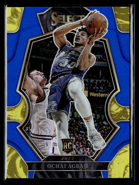 Panini Select Blue Prizm Ochai Agbaji Rc Utah Jazz Ebay